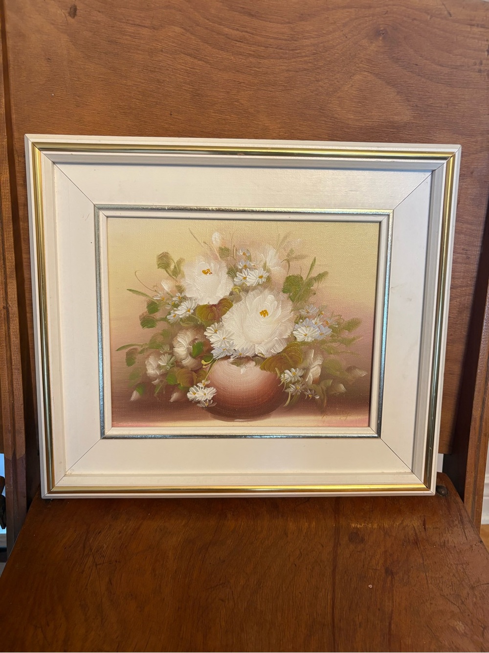 Vintage Original Oil Painting Floral Still Life